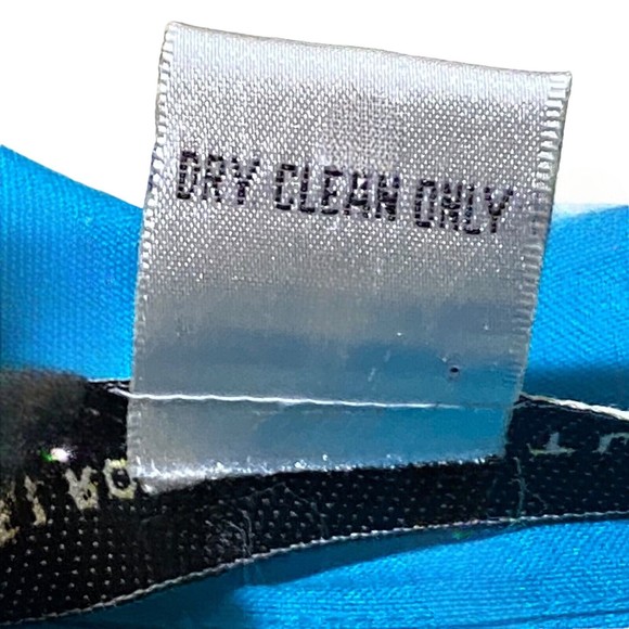 Melrose Silk Studio 100% SILK Teal Blue Button Up Short Sleeve Blouse Sz M - Picture 6 of 9